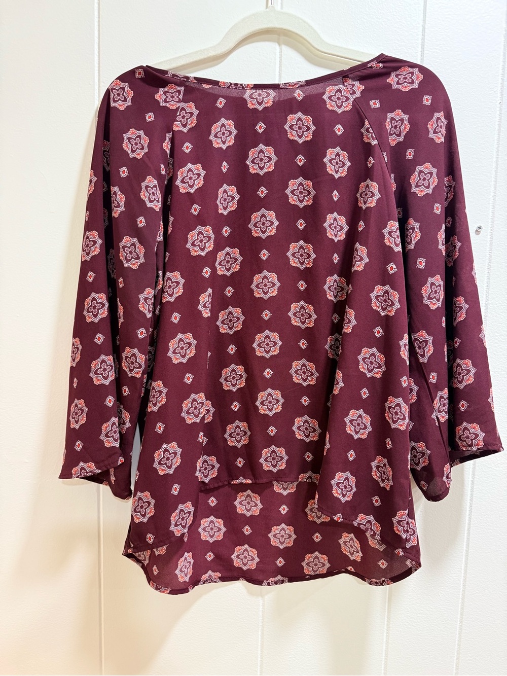 Papermoon Burgundy Floral Medallion Tunic